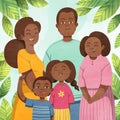 Watercolor family reunion Vector illustration.