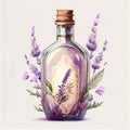 Watercolor fantasy bottle of lavander