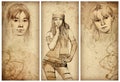 Watercolor fashion backgrounds