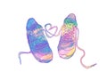 Watercolor fashion sneakers