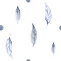 watercolor feather feath fluffy abstract pattern indigo