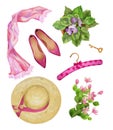 Watercolor Female Objects