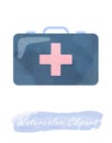 Watercolor first aid kit health medical cliparts, healthcare clipart, medical illustration, doctor cliparts, quarantine