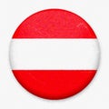 Watercolor Flag of Austria in the form of a round button