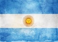 Watercolor flag background. Argentina