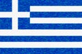Watercolor flag of Greece, paper texture.