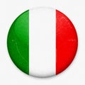 Watercolor Flag of Italy in the form of a round button