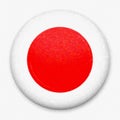 Watercolor Flag of Japan in the form of a round button