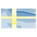 Watercolor flag of Sweden Royalty Free Stock Photo