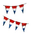 Watercolor flags, the flag of Holland