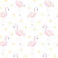 Watercolor Flamingo Pattern Royalty Free Stock Photo