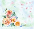 Watercolor floral arrangement