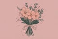 watercolor floral background with pink flowerswatercolor floral background with pink flowersvector hand drawn floral illustration Royalty Free Stock Photo