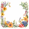 Watercolor Floral Corner Frame: A Joyful Celebration Of Nature