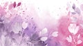 watercolor floral flowers abstract background Royalty Free Stock Photo