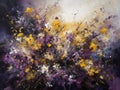 watercolor floral flowers abstract background