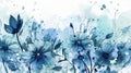 watercolor floral flowers abstract background Royalty Free Stock Photo