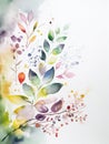 watercolor floral flowers border backround