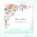 Watercolor floral frame multi purpose background