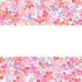 Watercolor floral frame with pink, purple painted flowers on white background. Vector EPS. Royalty Free Stock Photo