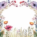 Watercolor Floral Frame: Serene Pastoral Scenes And Nature-inspired Installations