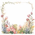 Watercolor Floral Frame: Soft, Dreamy Landscapes For Joyful Nature Celebrations