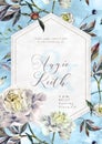 Watercolor Floral Invitation Card Template