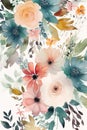 Watercolor floral painting