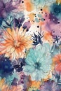 Watercolor floral painting