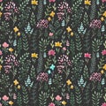 Watercolor floral pattern Royalty Free Stock Photo
