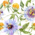 Watercolor floral pattern Royalty Free Stock Photo