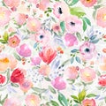 Watercolor floral pattern