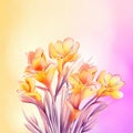 watercolor flower background - freesias