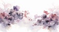 watercolor flower background - purple begonias