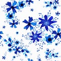 Watercolor flower pattern background art Royalty Free Stock Photo