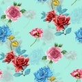 watercolor flower patternwatercolor flower pattern,seamless vintage floral flower pattern with cream background Royalty Free Stock Photo