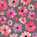 Pattern. Watercolor flowers