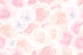 Watercolor Flowers Seamless Pattern. Coral