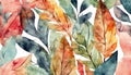 Watercolor foliage Creative collage color abstract background