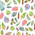 Watercolor foliage pattern