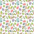 Watercolor foliage pattern