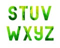 Watercolor Font Green-03