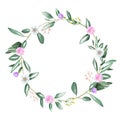 Circle flower frame