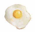 Watercolor fried egg.