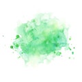 Watercolor geen abstract hand painted background. Watercolor vec