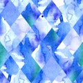 Watercolor geometric background