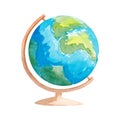 Watercolor Globe illustration School globe