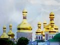 Watercolor gold church domes painting