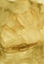 Watercolor gold color background painting, antique texture. Watercolour old yellow backdrop. Hand painted artistic overlay Royalty Free Stock Photo