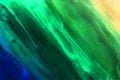 Watercolor gradient background from blue through green to yellow color Royalty Free Stock Photo